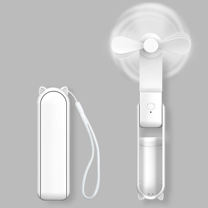 Portable Mini Fan, USB Rechargeable, 3-speed