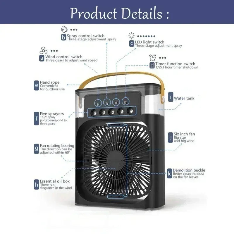 3 In 1 Portable Mini Air Cooler